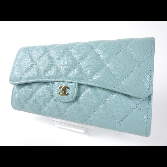 CHANEL Chevron Flap Long Wallet